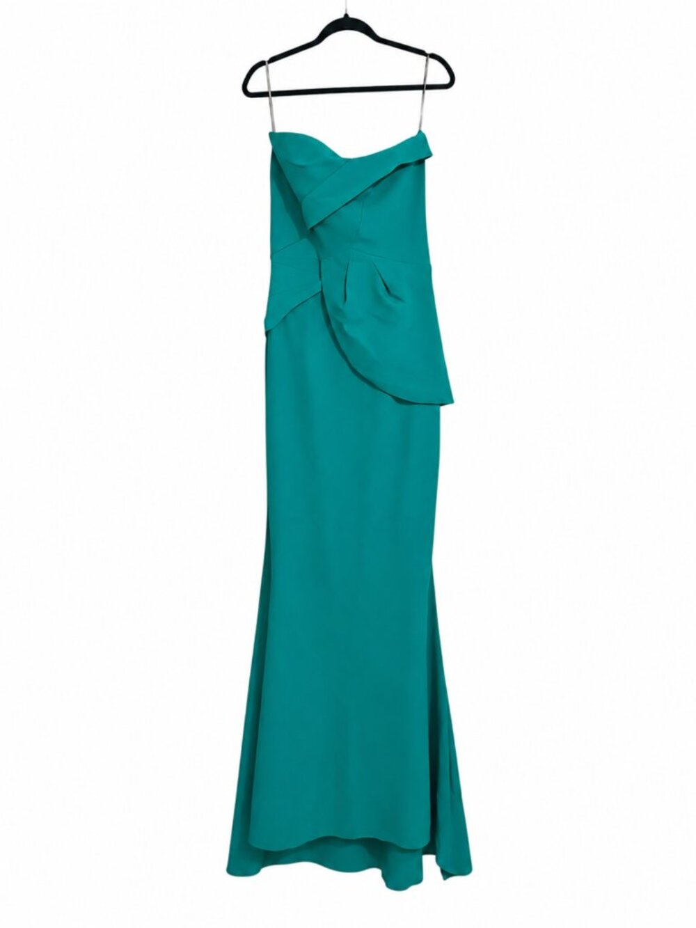 Chiara Boni La Petite Robe Strapless Teal Evening Gown — Size 10 — Like New